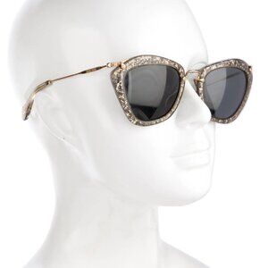 Miu Miu Sunglasses in Smoke Glitter Silver